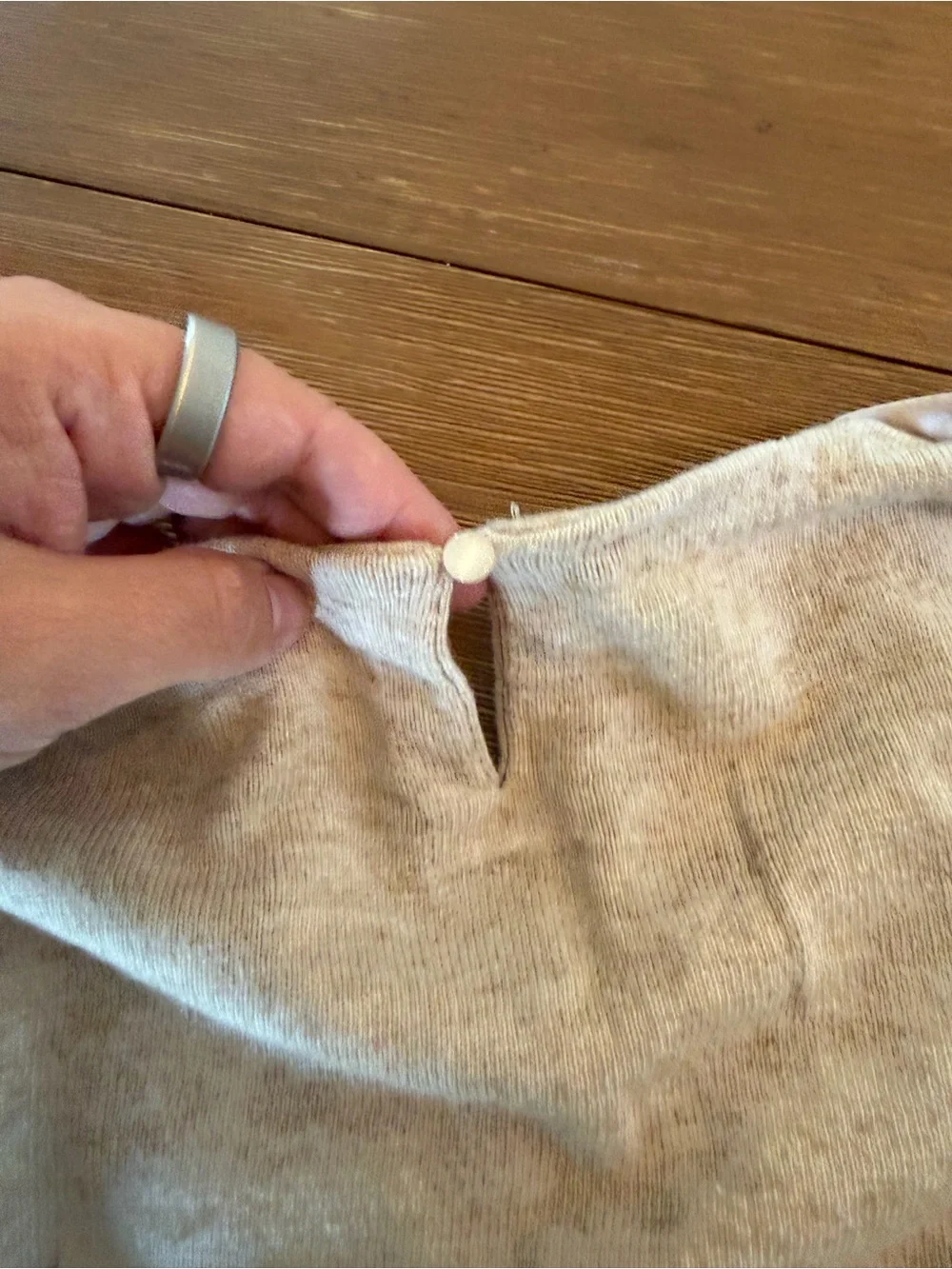 J. Crew Jeweled Peter Pan Collar Beige Sweater